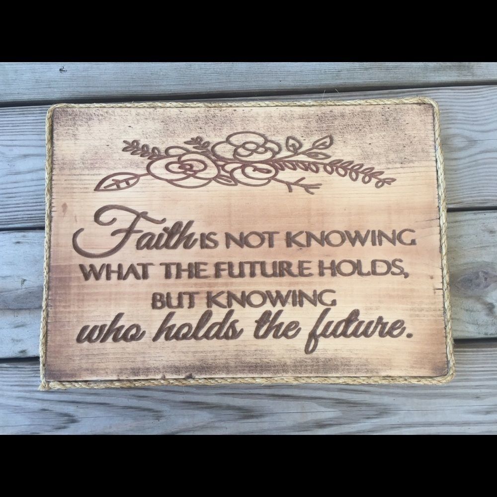 Wooden handmade carved sign